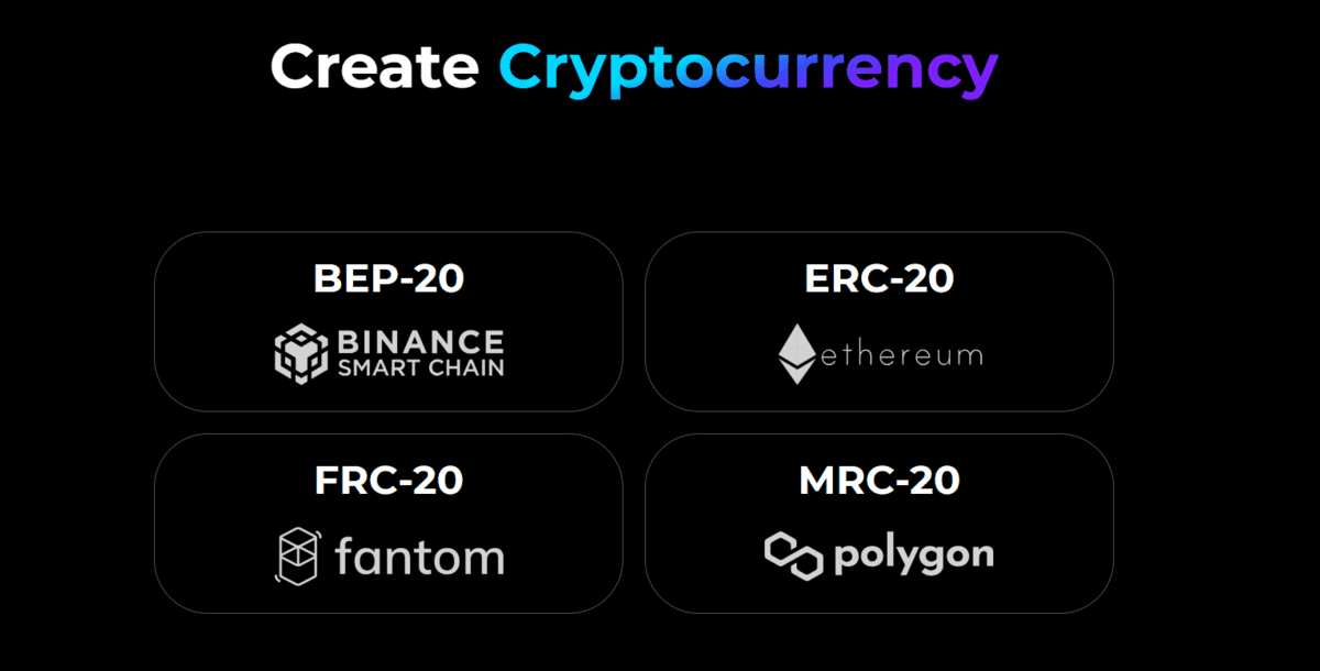 CryptoCOIN Token Maker Script: SaaS ERC20 BEP20 MRC20 FRC20 Token Creation in Seconds