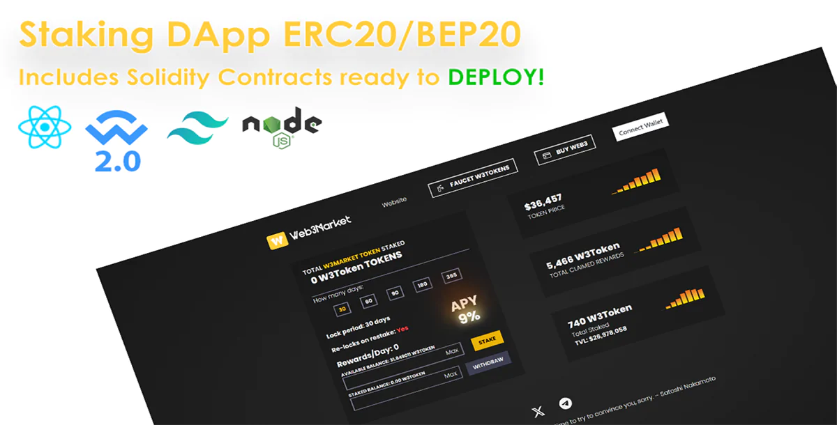 Staking Nova Web3 - React & Solidity
